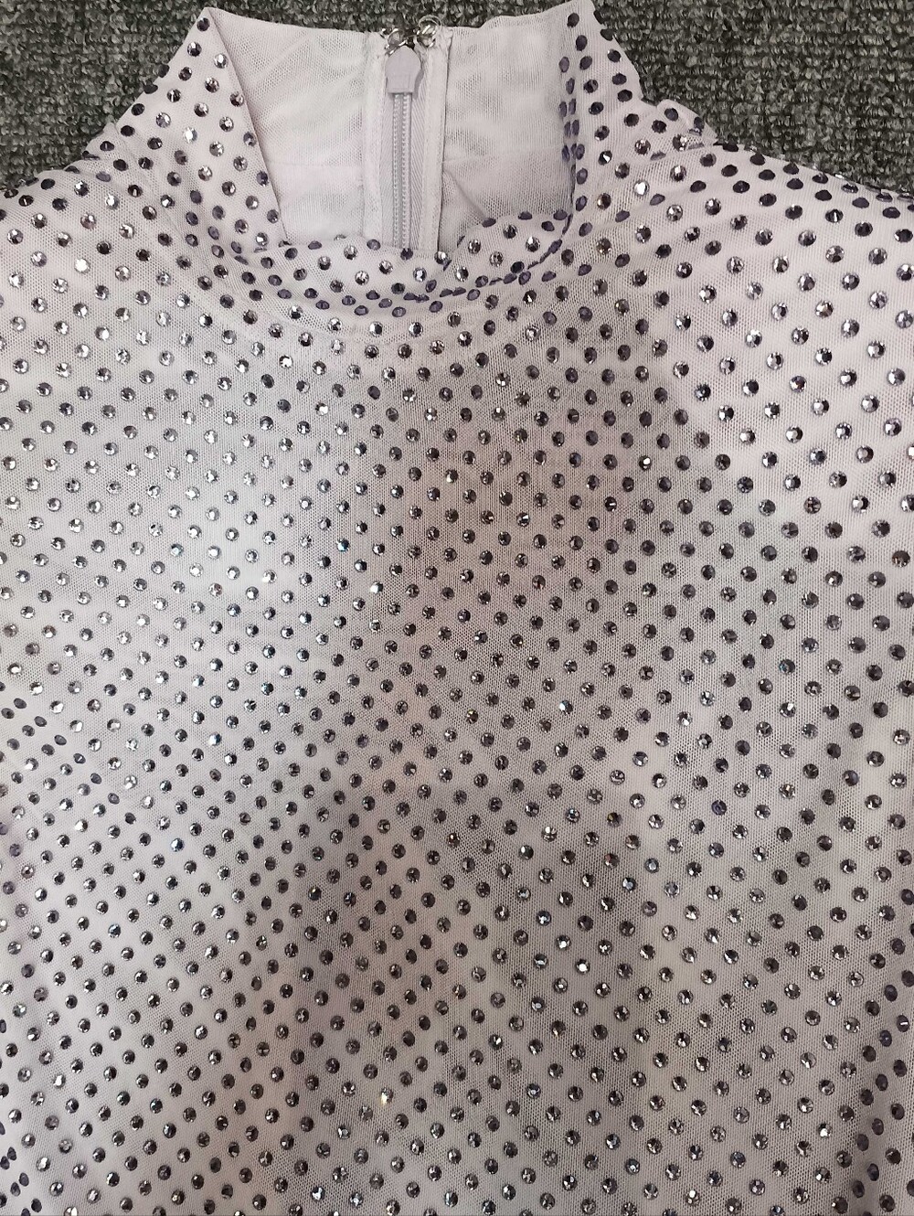 Self Portrait Lilac Rhinestone Midi Dress - Picture 10 of 13